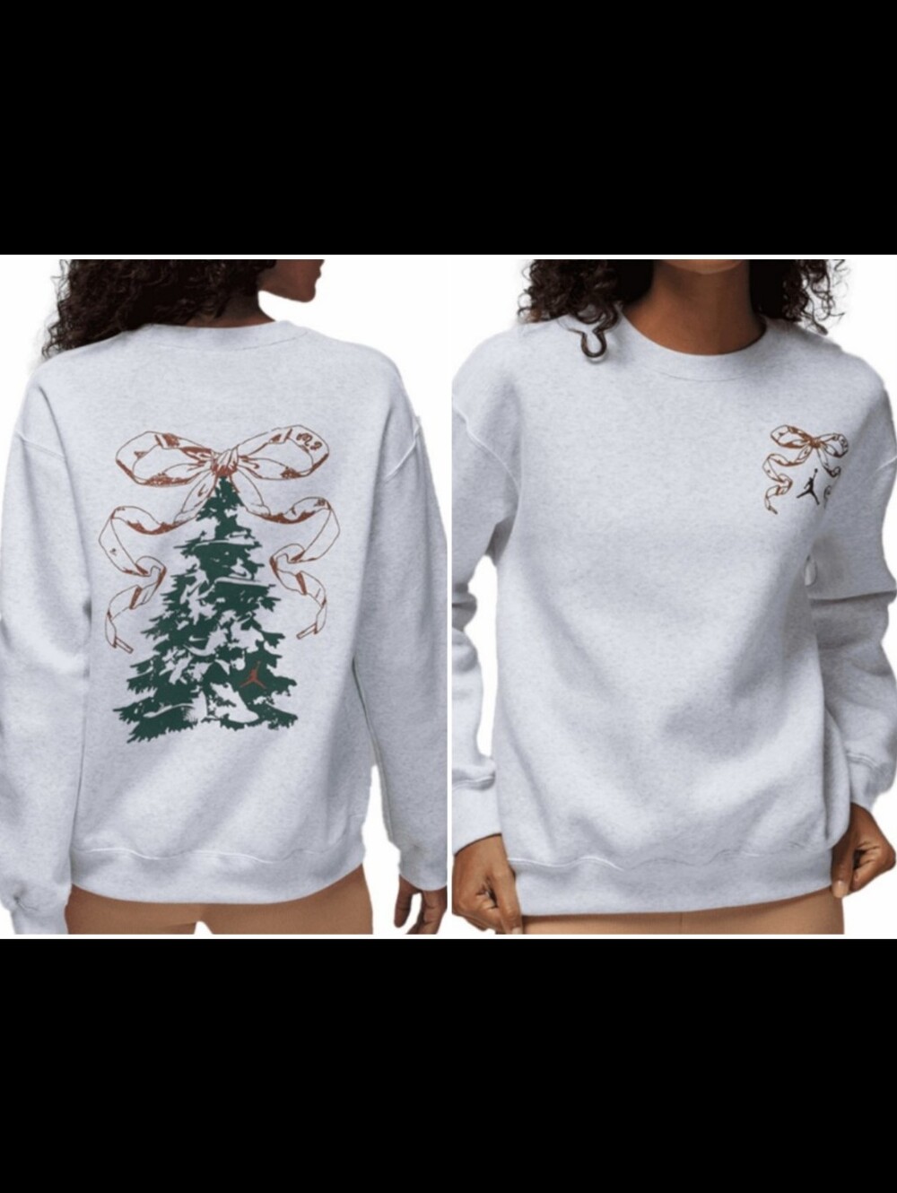 NWT Jordan Crewneck Sweatshirt with Burgundy Bow
